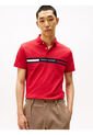 Polo Rojo De Corte Regular Con Logo En El Pecho Tommy Hilfiger de Tommy Hilfiger
