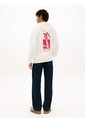 Buzo Blanco Con Capota Signature De Felpa Tommy Jeans de Tommy Hilfiger