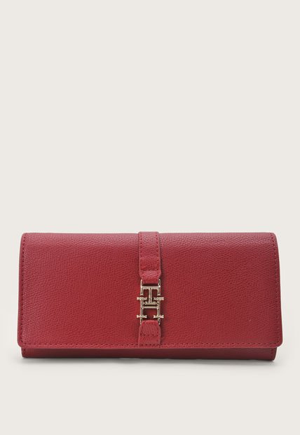 Billetera Rojo-Azul Navy-Dorado Tommy Hilfiger