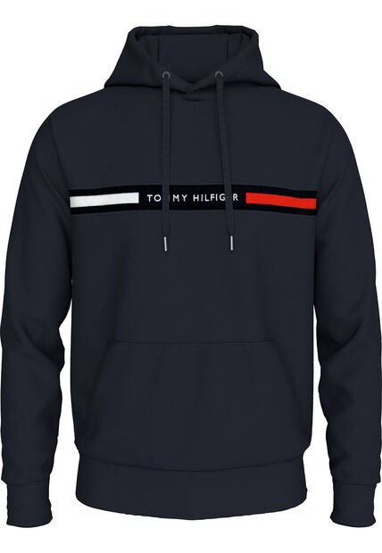Buzo Azul Con Capota, Cordón Y Logo Tommy Hilfiger