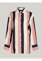Camisa Multicolor Oversize Con Logo Metálico Tommy Hilfiger de Tommy Hilfiger