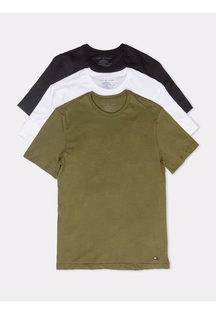 Pack Multicolor De 3 Camisetas De Cuello Redondo Con Logo  Tommy Hilfiger
