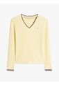 Saco Amarillo De Punto Trenzado Con Cuello En V Tommy Hilfiger de Tommy Hilfiger