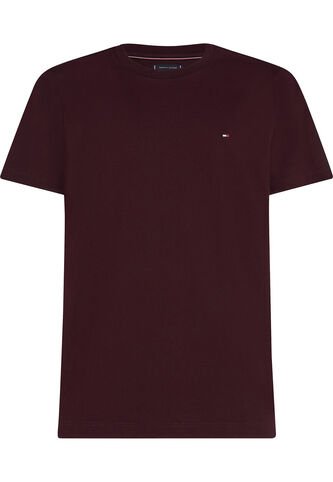 Camiseta Roja De Cuello Redondo Con Logo Bordado Tommy Hilfiger Tommy Hilfiger