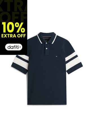 Polo Multicolor De Corte Regular Con Diseño De Rayas En Las Mangas Tommy Hilfiger Tommy Hilfiger