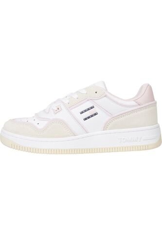 Tenis Blanco De Baloncesto Con Texturas Mixtas Tommy Hilfiger Tommy Hilfiger