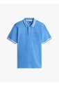 Polo Celeste De Corte Regular Ribeteado Con Logo Tommy Jeans de Tommy Hilfiger