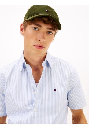 Camisa Azul Heritage Oxford Con Diseño De Rayas Tommy Hilfiger