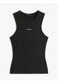 Tank Negro De Corte Slim Con Script Label Tommy Jeans de Tommy Hilfiger