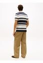 Polo Blanco De Corte Regular Con Diseño De Rayas Tommy Hilfiger de Tommy Hilfiger