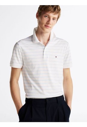 Polo Blanco De Corte Regular Tommy Hilfiger