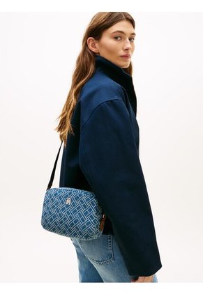 Bolso Azul Cruzado Denim Con Monograma TH Tommy Hilfiger