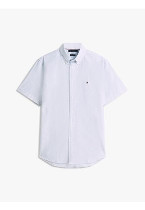 Camisa Azul Heritage Oxford Con Diseño De Rayas Tommy Hilfiger