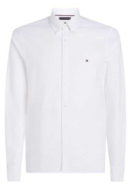 Camisa Blanca Oxford De Corte Slim Tommy Hilfiger