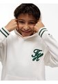 Buzo Marfil Para Niño Con Capota Y Logo Bordado Tommy Hilfiger de Tommy Hilfiger