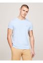 Camiseta Celeste De Cuello Redondo Y Corte Extra Slim Tommy Hilfiger de Tommy Hilfiger