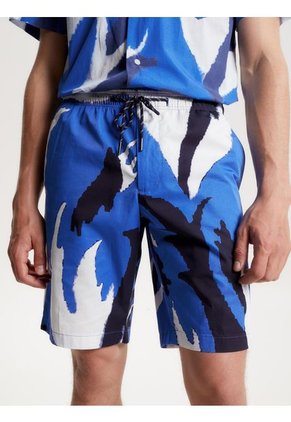 Bermuda Azul Harlem Amplios Con Estampado Para Hombre Tommy Hilfiger