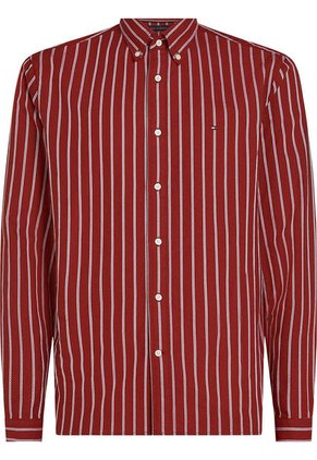Camisa Vino De Rayas Regular Tommy Hilfiger