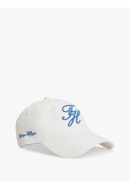 Gorra Blanca De Béisbol Con Logo Bordado Tommy Hilfiger