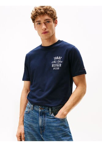 Camiseta Azul Con Logo Gráfico Tommy Hilfiger Tommy Hilfiger