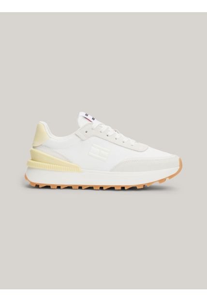 Tenis Amarillo Estilo Running Con Suela Dentada Tommy Hilfiger