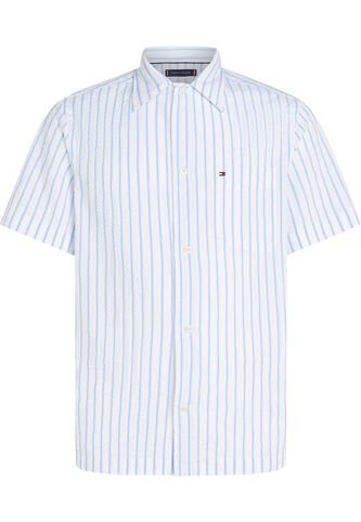 Camisa Azul Claro Seersucker De Corte Regular Con Diseño De Rayas Tommy Hilfiger Tommy Hilfiger