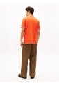 Polo Naranja De Corte Regular Ribeteado Con Logo Tommy Jeans de Tommy Hilfiger