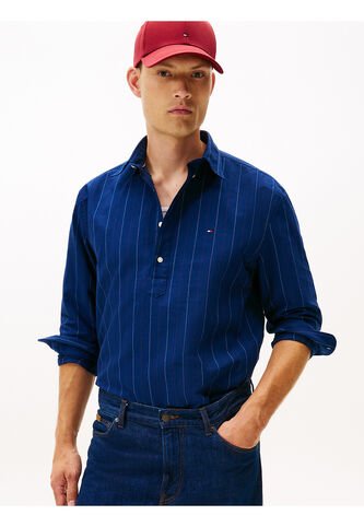 Camisa Azul Oscuro Oxford Popover De Corte Relaxed Tommy Hilfiger Tommy Hilfiger