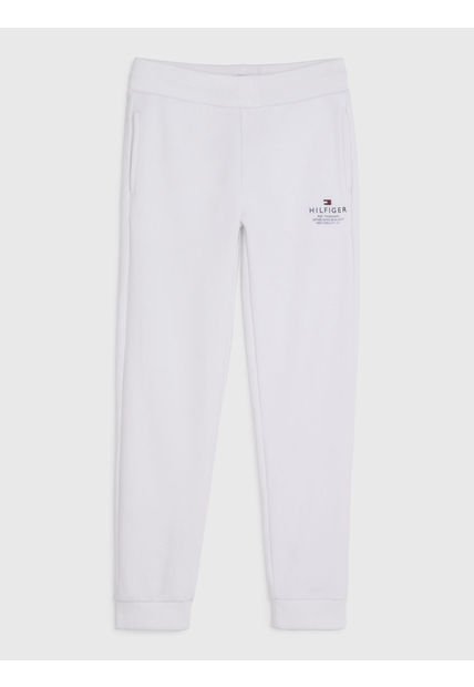 Joggers De Corte Cónico Con Logo Niño Blanco Tommy Hilfiger