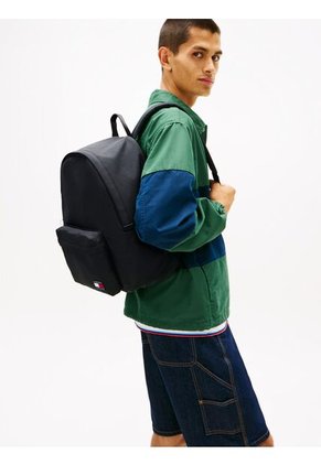 Morral Negro Essential Dome De Tejido Ripstop Tommy Hilfiger