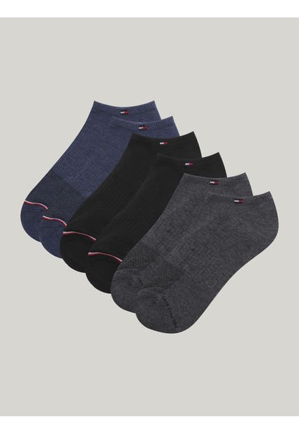 Pack Negro De 3 Medias Tobilleros Tommy Hilfiger