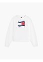 Saco Blanco Holgado De Felpa Con Logo Ondulante Tommy Jeans de Tommy Hilfiger