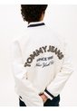 Chaqueta Blanca Bomber Varsity De Nailon Tommy Jeans de Tommy Hilfiger