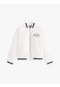 Chaqueta Blanca Bomber Varsity De Nailon Tommy Jeans de Tommy Hilfiger