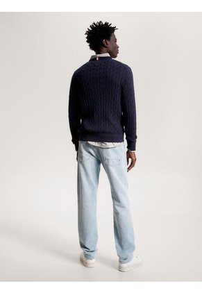 Saco Azul Classics De Punto Trenzado Tommy Hilfiger