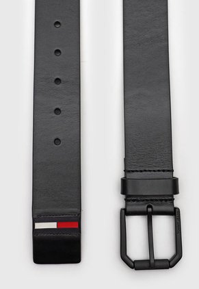 Cinturón Negro Tommy Hilfiger New Leather 4.0