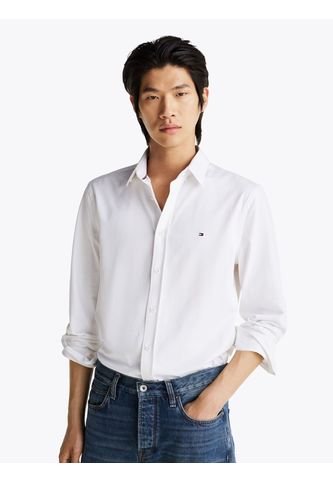 Camisa Blanca Solida De Corte Slim Tommy Hilfiger Tommy Hilfiger