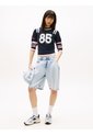 Camiseta Multicolor Slim De Punto Aterciopelado Con Logo Tommy Jeans de Tommy Hilfiger