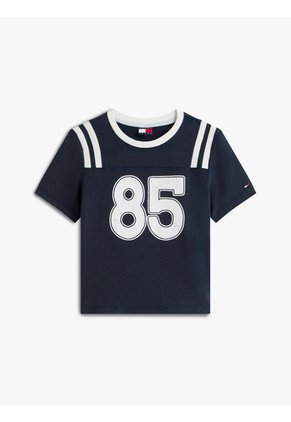 Camiseta Multicolor Slim De Punto Aterciopelado Con Logo Tommy Jeans