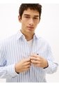 Camisa Azul Oxford De Rayas Tommy Jeans de Tommy Hilfiger