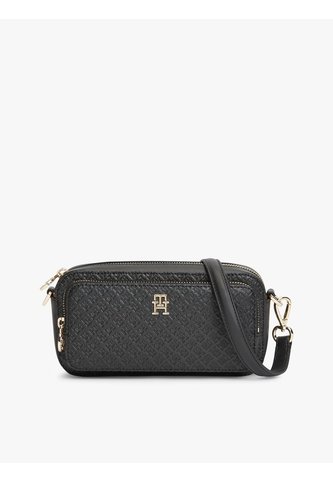 Bolso Negro Cruzado Tipo Cámara Con Monogramas TH Tommy Hilfiger Tommy Hilfiger