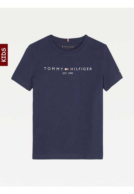 Camiseta Essential De Algodón Niño Azul Tommy Hilfiger