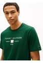 Camiseta Verde De Punto Con Logo Tommy Hilfiger de Tommy Hilfiger