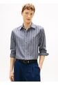Camisa Azul Regular Con Rayas Texturizadas Tommy Hilfiger de Tommy Hilfiger