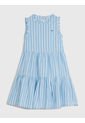 Vestido De Rayas Celeste Para Niña Tommy Hilfiger de Tommy Hilfiger