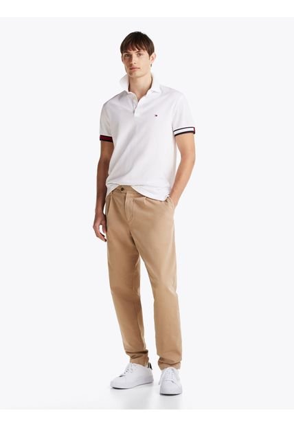 Polo Blanco De Corte Slim Tommy Hilfiger