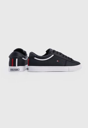 Tenis Lifestyle Azul Navy-Blanco-Rojo Tommy Hilfiger Iconic Leather Vulc Punched