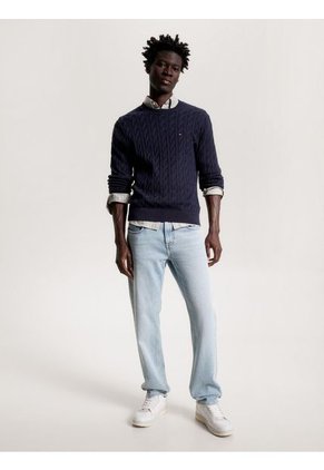 Saco Azul Classics De Punto Trenzado Tommy Hilfiger