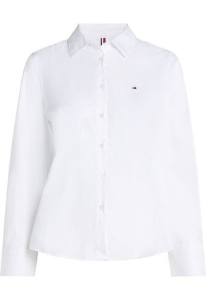 Camisa Blanca De Popelín De Corte Regular Tommy Hilfiger
