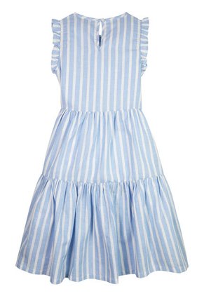 Vestido De Rayas Celeste Para Niña Tommy Hilfiger